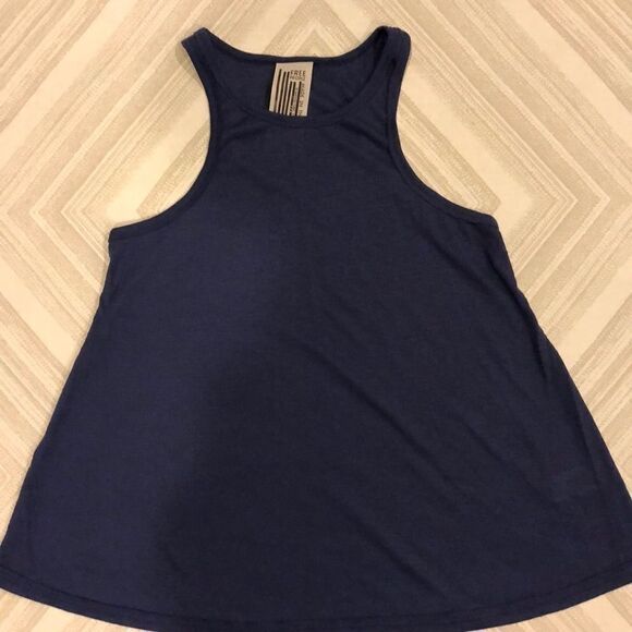 Free People Racerback Blue Tanktop - Picture 1 of 5